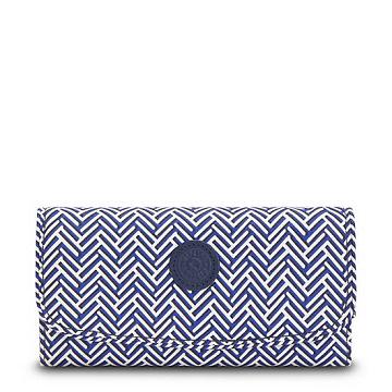 Kipling Money Land Printed Snap Wallet Plånbok Blå | SE 1034RV